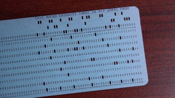 Punch Card From 1969