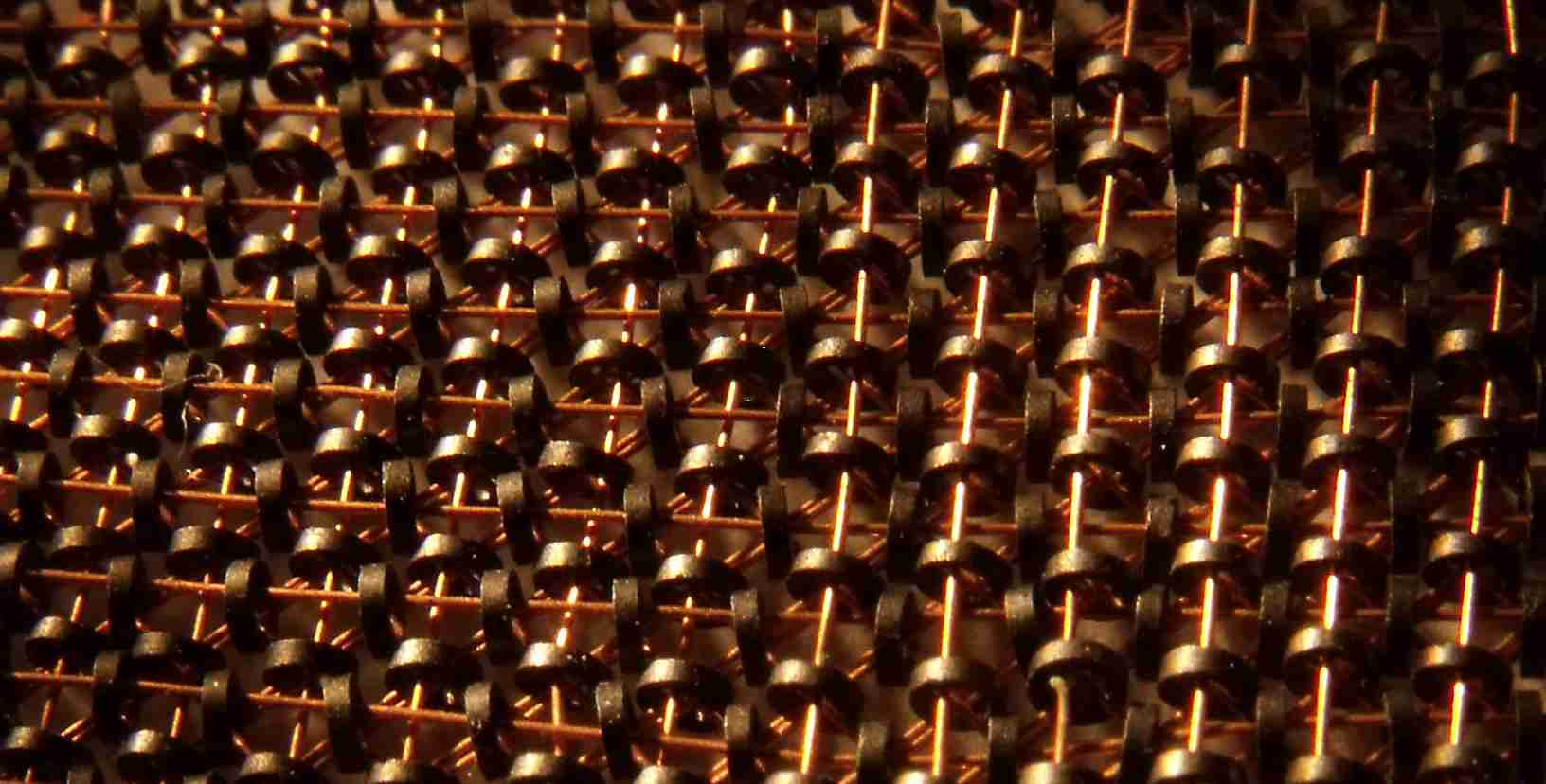 Magnetic Core Memory Closeup